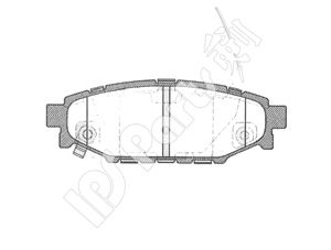 IPS PARTS ibr1704 -  Комплект тормозных колодок, дисковый тормоз